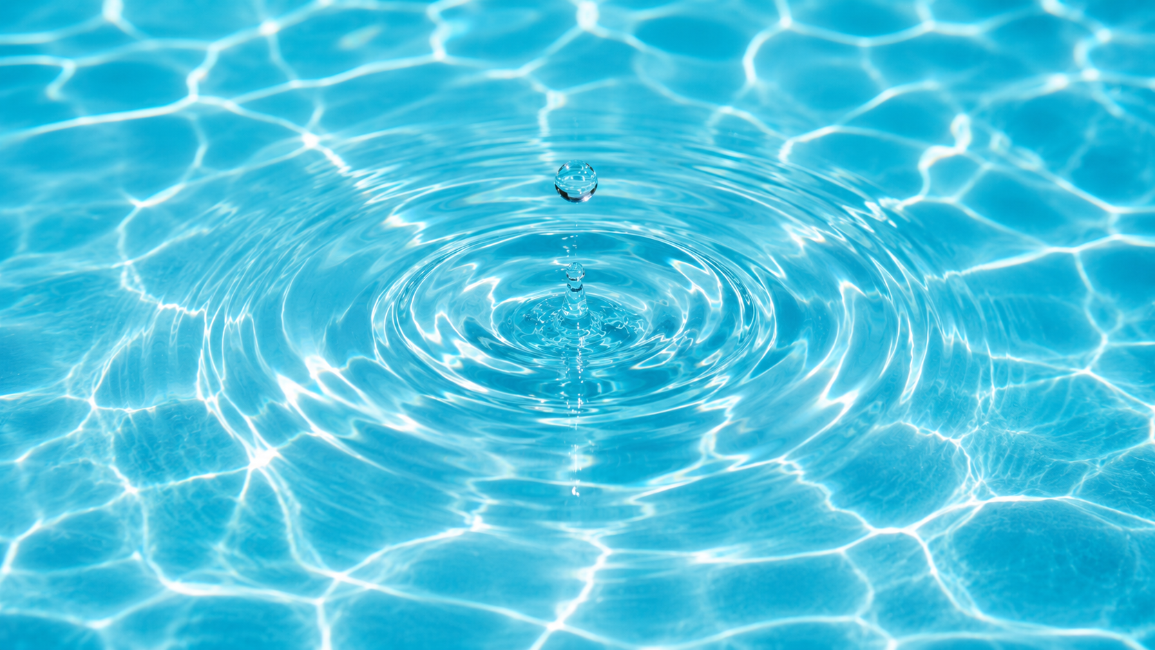 Crystal-clear, clean pool water